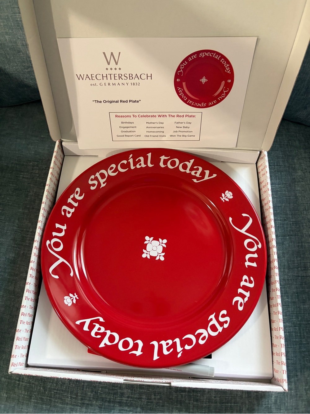 Waechtersbach Red 'You Are Special Today' Decorative Plate